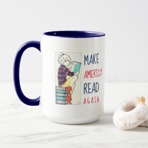Taza Haga que América lee otra vez blanco y el azul de
