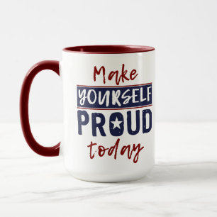 Taza "Háganse orgullosos" personalizado en un monograma