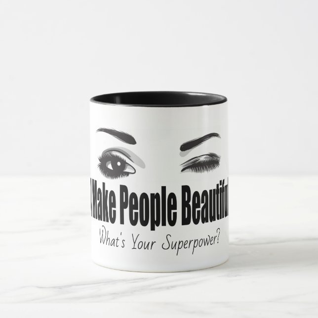 Taza Hago a la gente hermosa ¿Cuál es tu superpoder? (Centro)