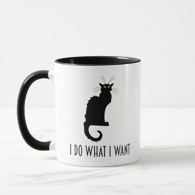 Taza Hago lo que quiero la charla divertida del gato (Izquierda)