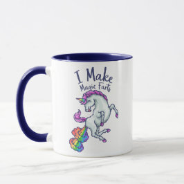 Taza Hago pedos mágicos Unicornio Arcoíris