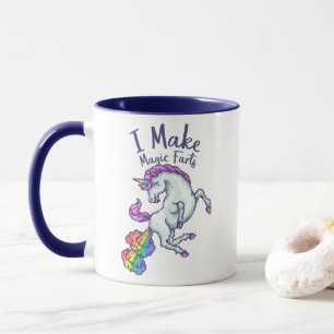 Taza Hago pedos mágicos Unicornio Arcoíris