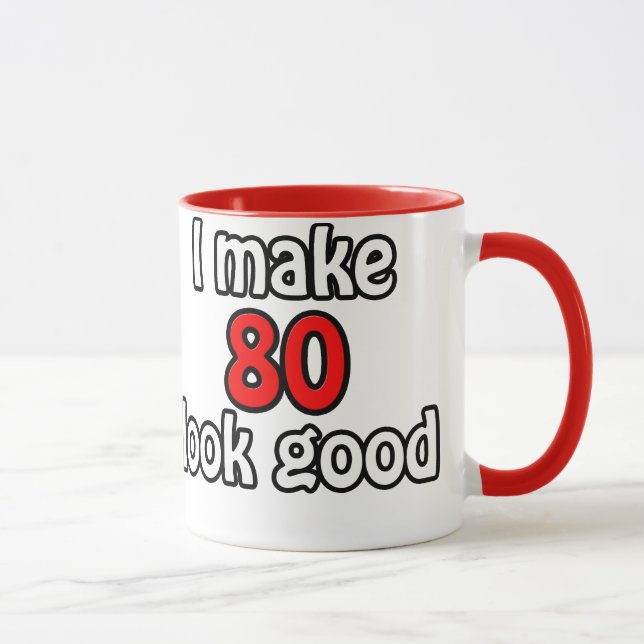 Taza Hago que 80 se vea bien (Derecha)