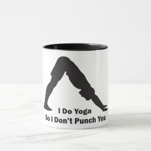 Taza Hago Yoga Para No Golpearte - Imagen Masculina 