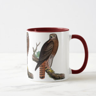 Taza halcón negro Rojo-atado