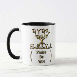Taza HalleluYah Elogio sea SÍ Oro