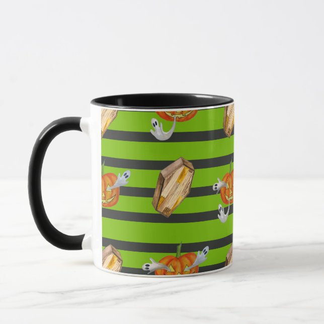 Taza Halloween a rayas (Izquierda)