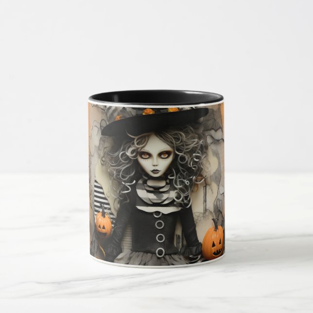 Taza Halloween Bruja linda y espeluznante (Centro)