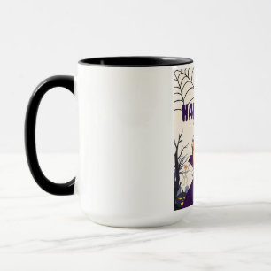 Taza Halloween – calabaza oscura y brujo