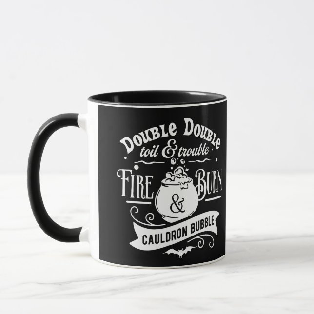 Taza Halloween con doble toil y problemas con Cauldron (Izquierda)