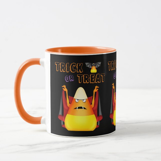 Taza Halloween con maíz dulce de vampiro dulce y truco (Izquierda)