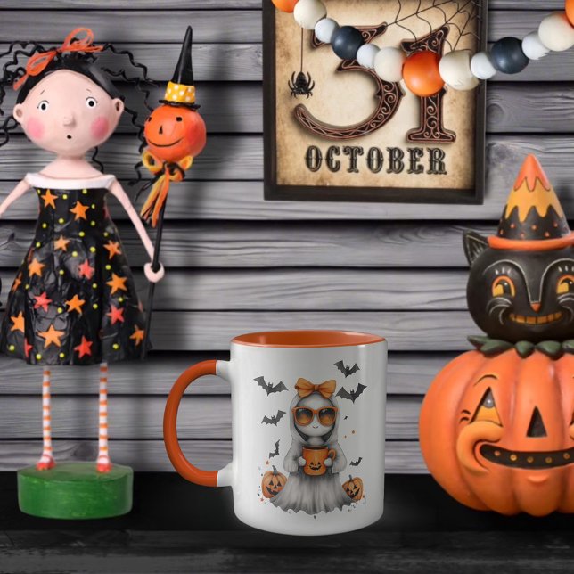 Taza Halloween Coquette Naranja Bow Mug (Subido por el creador)