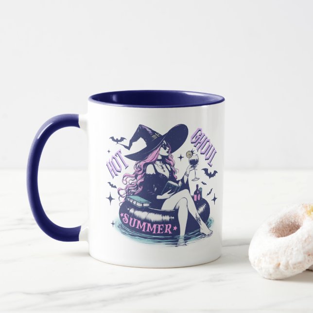 Taza Halloween de Bruja de verano de Hot Ghoul (Con donut)