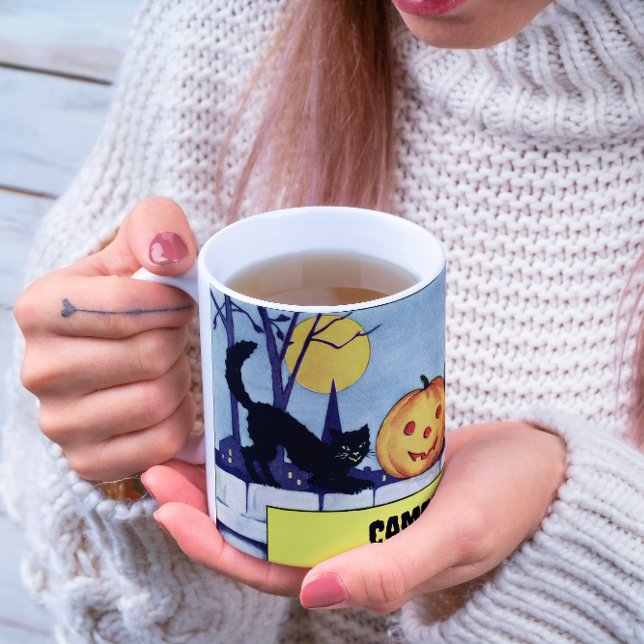 Taza Halloween de calabaza para gatos personalizables (Subido por el creador)