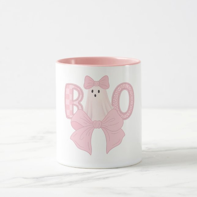 Taza Halloween de Chica de pequeño novio rosado (Centro)
