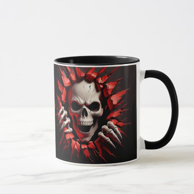 Taza Halloween de escrúpulos rojos negros blancos espel (Derecha)