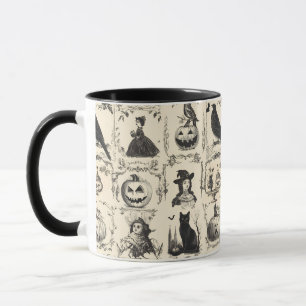Taza Halloween de la época victoriana