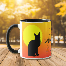 Taza Halloween de la Hora de Brujas del Gato Negro