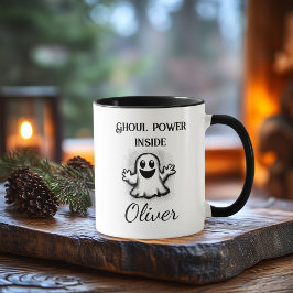 Taza Halloween de Neón Personalizado - Diseño Clásico d