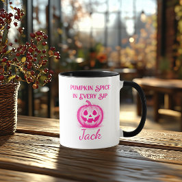 Taza Halloween de Neón Personalizado - Diseño de Calaba
