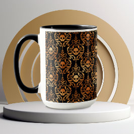 Taza Halloween de Skull Damask