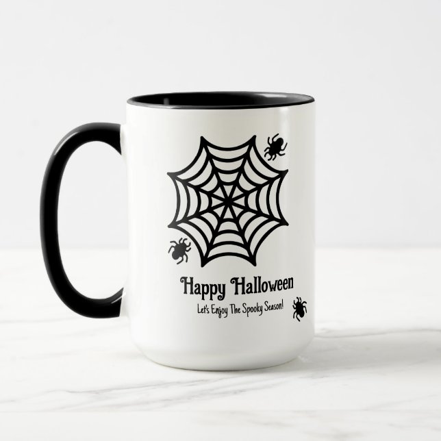 Taza Halloween de Spiderweb personalizado (Izquierda)