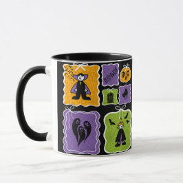 Taza Halloween de vampiros y brujas