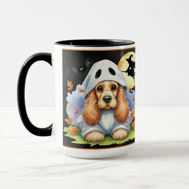 Taza Halloween del fantasma de la adorable cocinera esp (Izquierda)