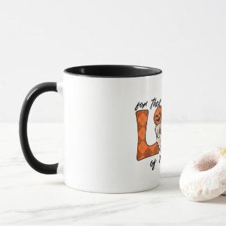 Taza Halloween divertido miedo amor