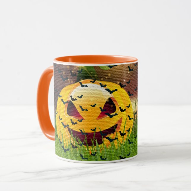 Taza Halloween elegante y fantasmal (Anverso izquierdo)