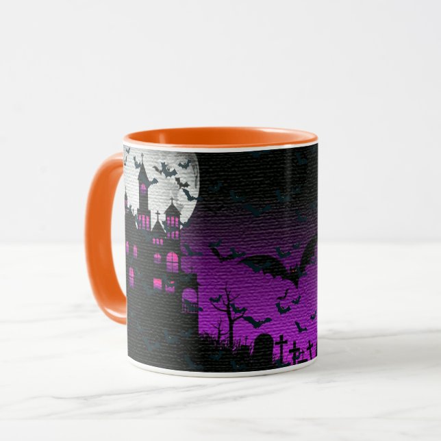 Taza Halloween elegante y fantasmal (Anverso izquierdo)