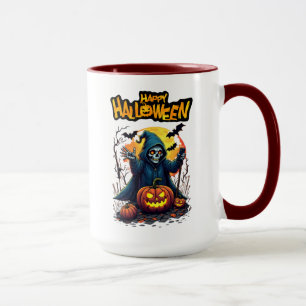 Taza Halloween: Fantasmas y familia de calabazas