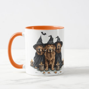 Taza Halloween Golden Retriever Perro Jack O Lantern