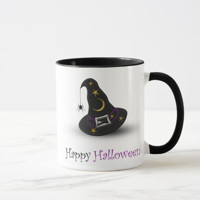 Taza Halloween Gorra de brujas con araña - Mug (Derecha)