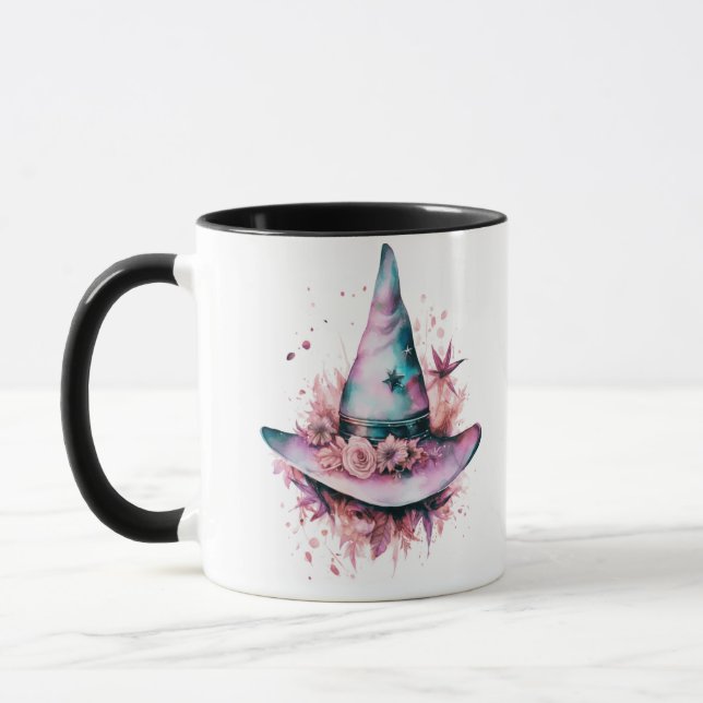Taza Halloween, Gorra de las brujas rosa y azul bohemia (Izquierda)