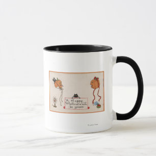 Taza Halloween GreetingMr. Y señora Jack-O-Linterna