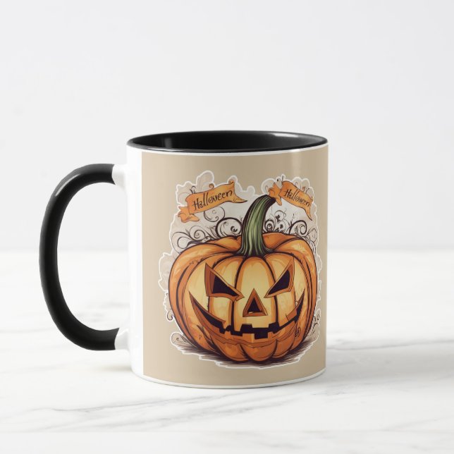 Taza Halloween: Großer Kürbis -  (Izquierda)