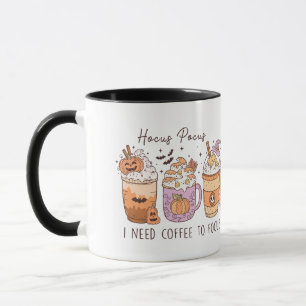 Taza Halloween hocus pocus necesita café para concentra