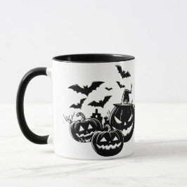 Taza Halloween in black and white