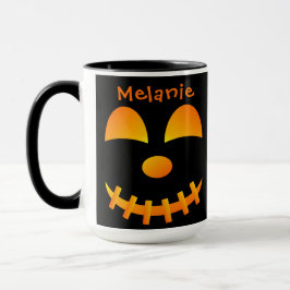 Taza Halloween Jack-o'-lantern Cute Face Combo Mug