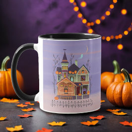 Taza Halloween Jack-o'-lantern House