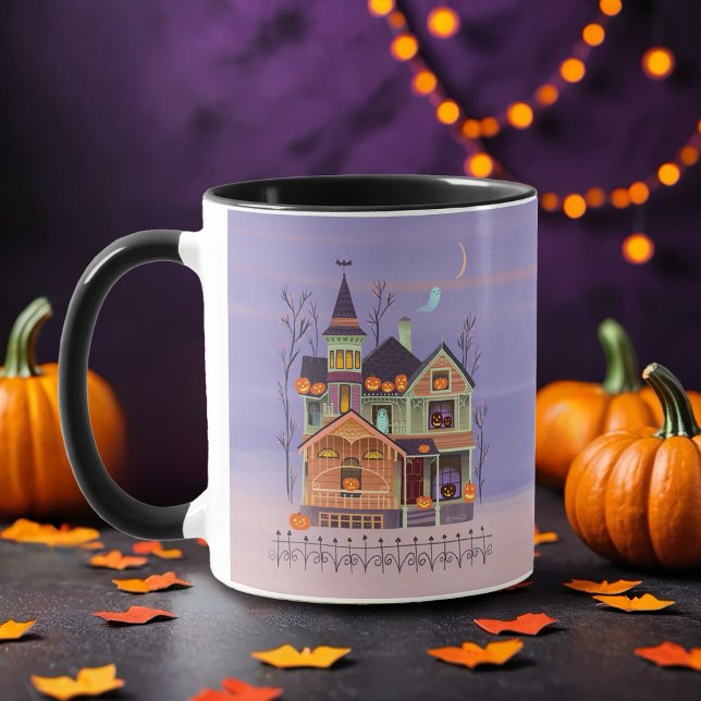 Taza Halloween Jack-o'-lantern House (Subido por el creador)