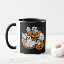 Taza Halloween: Kleine Geister mit Kürbissen - 