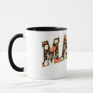 Taza Halloween MAMA - Fantasma y calabaza de la diversi