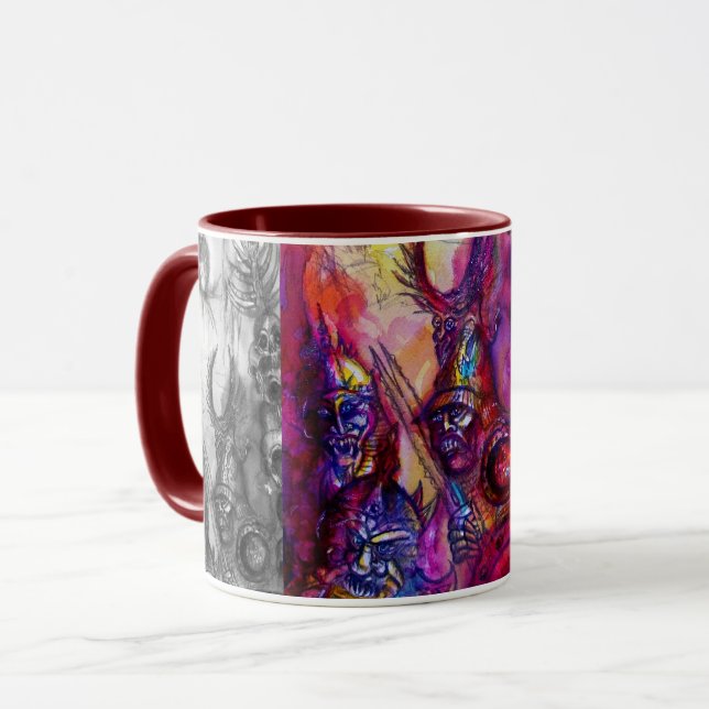 Taza HALLOWEEN MONSTERS / Rave de horror DE LA GUERRA D (Anverso izquierdo)
