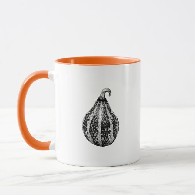 Taza Halloween Otoño Dibujo de la tinta de la calabaza (Izquierda)