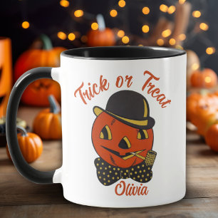 Taza Halloween, Personalizado de calabaza de venas o de