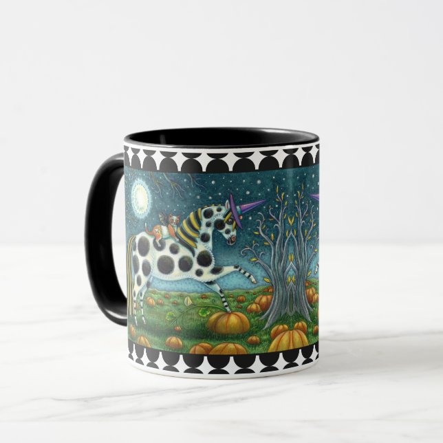 Taza HALLOWEEN PONY Y BAT CAT Fantasía Caballo (Anverso izquierdo)