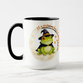Taza Halloween Rana Simpática Sapo Bruja