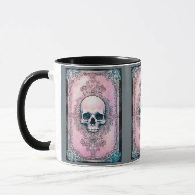 Taza Halloween rosa y verde crepúsculo (Izquierda)